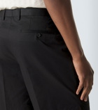 Dolce&Gabbana Pleated cotton-blend Bermuda shorts