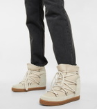 Isabel Marant Nowles shearling-trimmed suede ankle boots