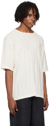 COMMAS Off-White Tuck Stitch T-Shirt