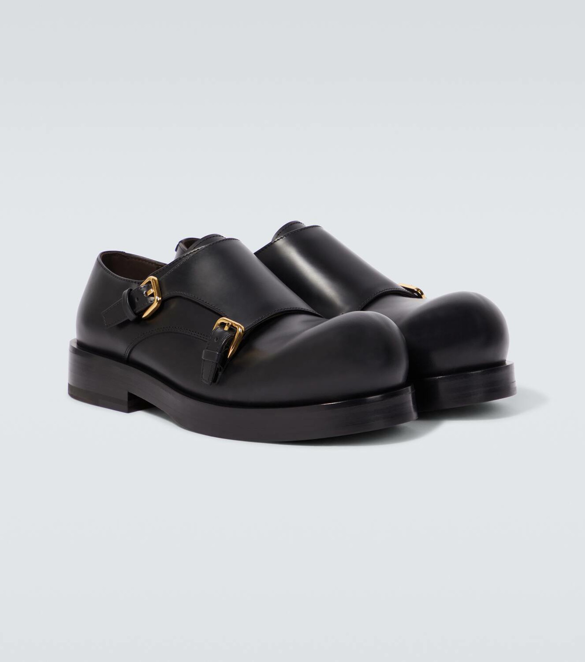 Bottega Veneta Helium leather monk strap shoes Bottega Veneta