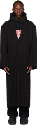 Balenciaga Black Skater Tailored Coat