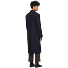 System Navy Wool Long Coat