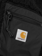 Carhartt WIP - Prentis Logo-Appliquéd Shell-Trimmed Fleece Jacket - Black