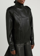 Aexae Leather Biker Jacket Black