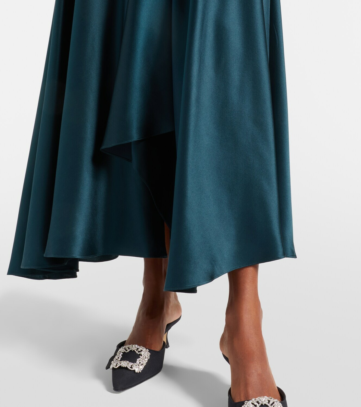 Roksanda Asha asymmetric silk satin maxi skirt