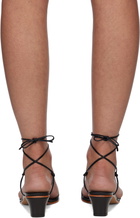 Martiniano Black Spaghetti Heeled Sandals