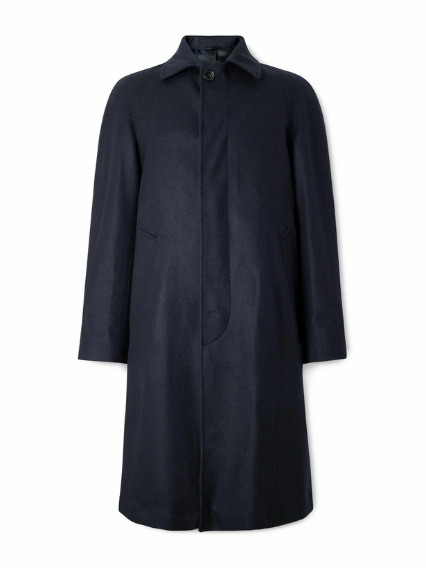 Photo: De Petrillo - Ruffo Wool and Cashmere-Blend Coat - Blue