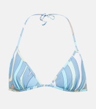 Pucci - Printed halterneck bikini top