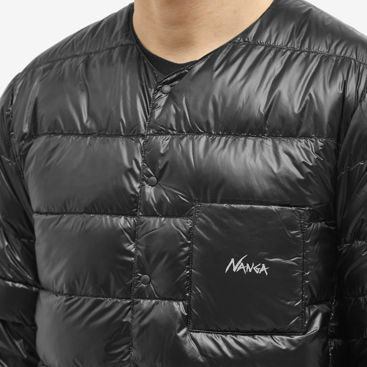 Nanga Men's Inner Down Cardigan in Black