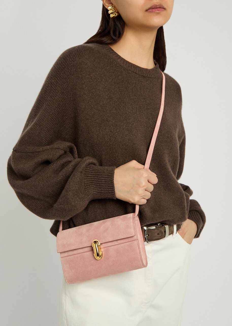 Savette Symmetry Mini Suede Cross-body bag - Pink - One Size