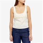 Ciao Lucia Women's Bettina Ruched Cami Top in Cream