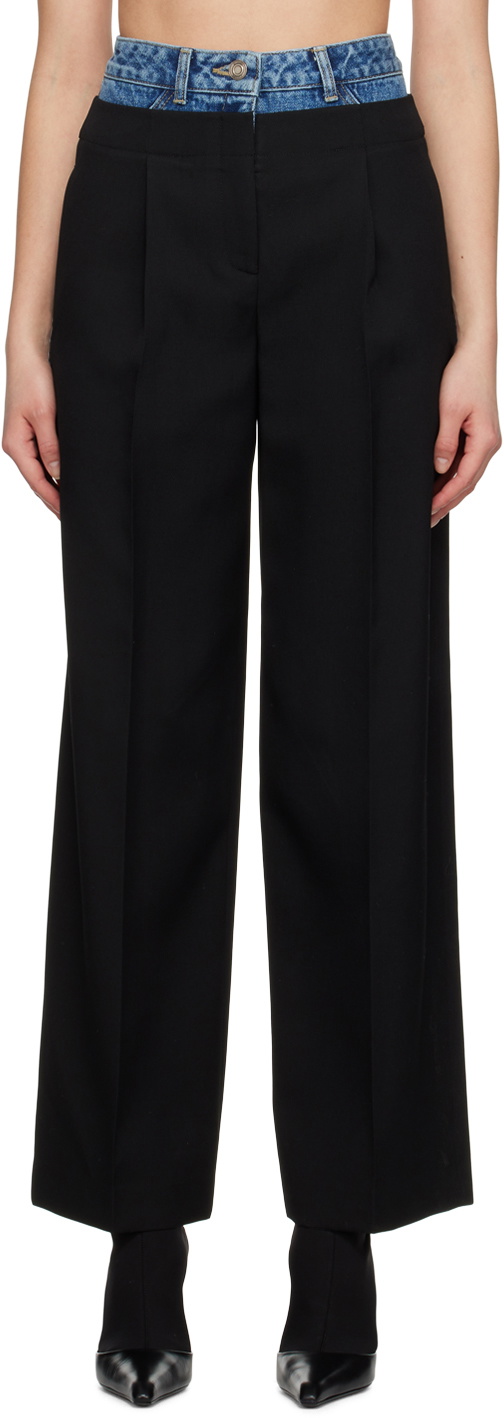 Juun.J Black Double Waist Trousers Juun.J