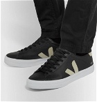 Veja - Campo Suede-Trimmed Leather Sneakers - Black