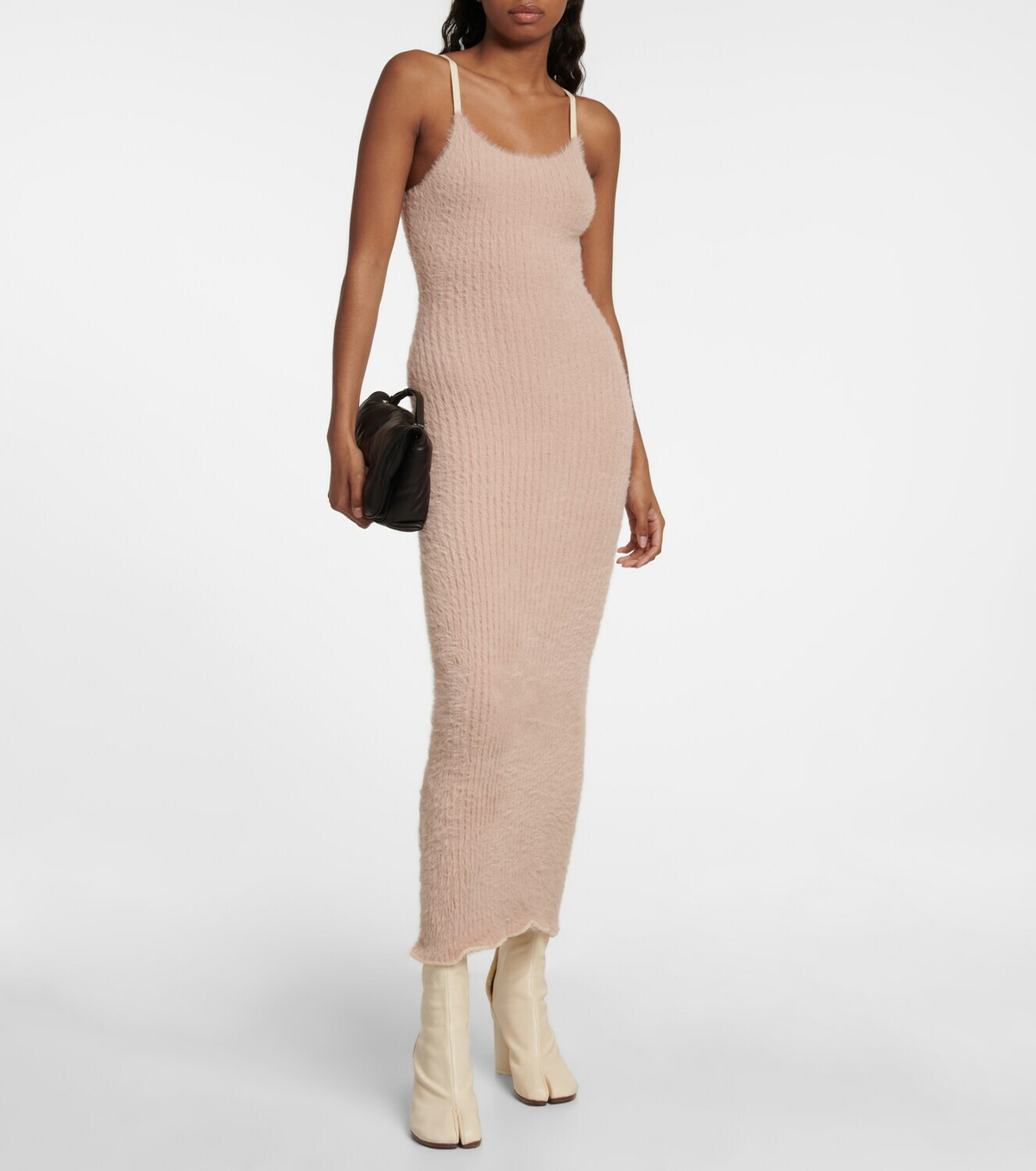 MM6 MAISON MARGIELA Dummy print jersey midi ドレス Off-White Taped Jersey Midi Dress by MM6 Maison Margiela on Sale