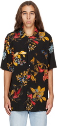 Marcelo Burlon County of Milan Black All Over Flowers Shirt