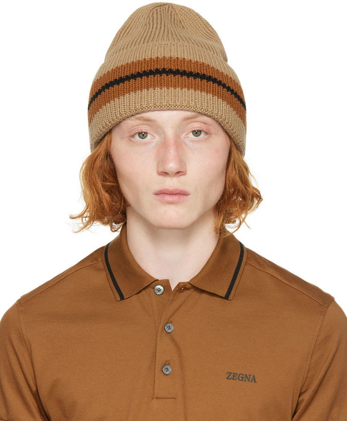 Photo: ZEGNA Beige Techmerino Beanie