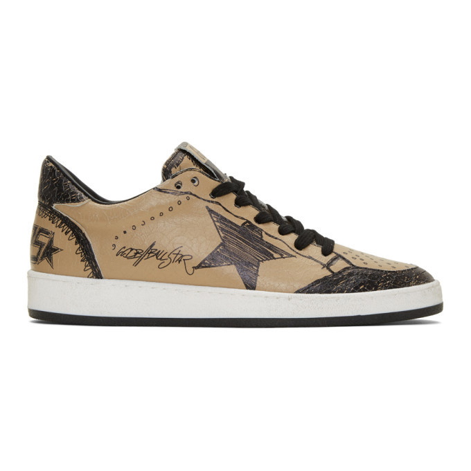 Photo: Golden Goose Brown Drawing Ball Star Sneakers