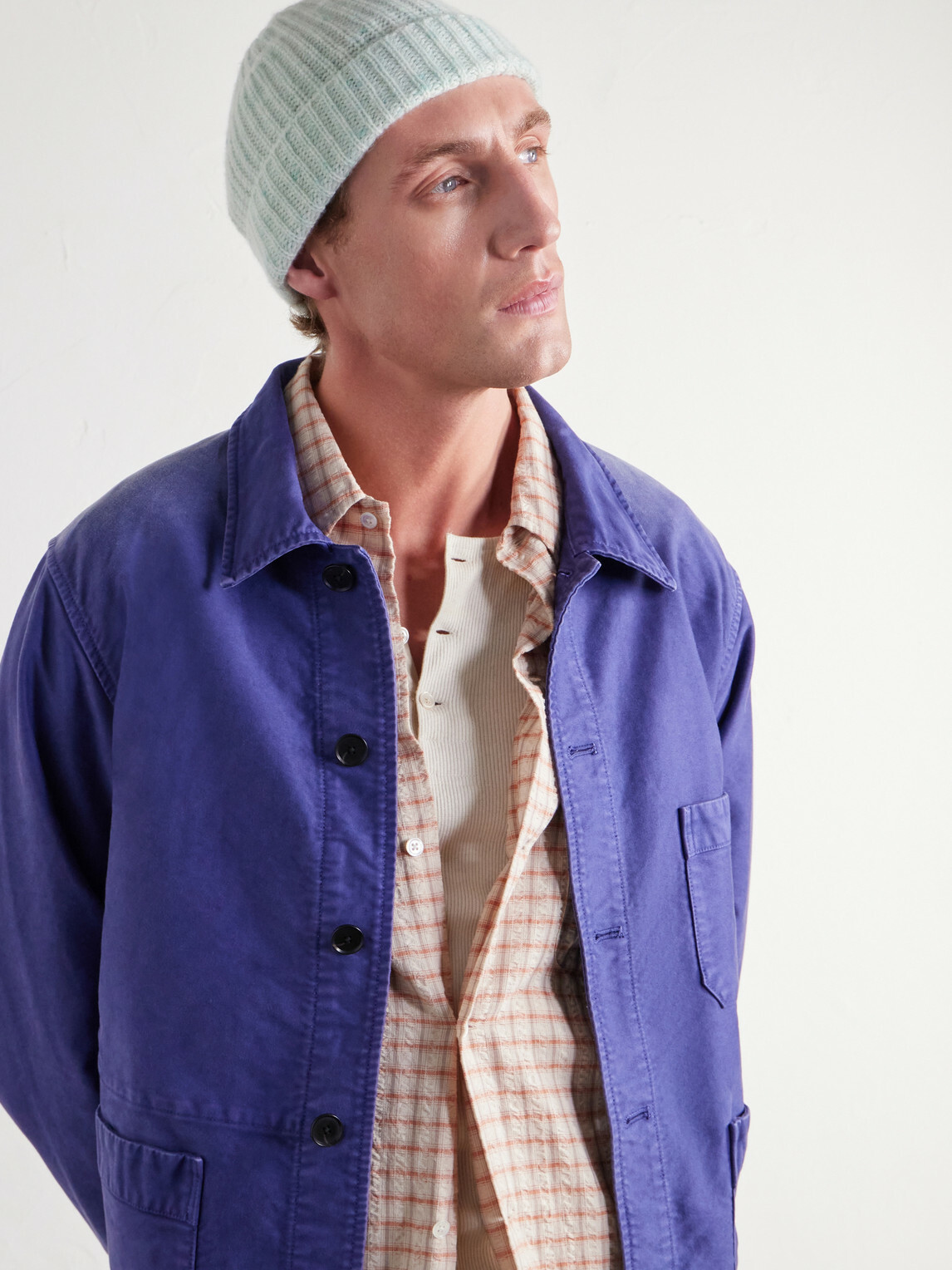 Auralee - Ribbed Cashmere Beanie - Green
