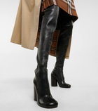 Burberry - Leather over-the-knee boots
