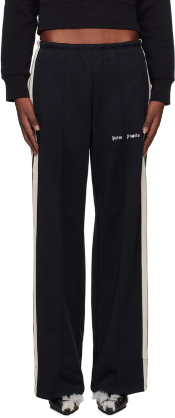 Photo: Palm Angels Black Logo Loose Track Pants