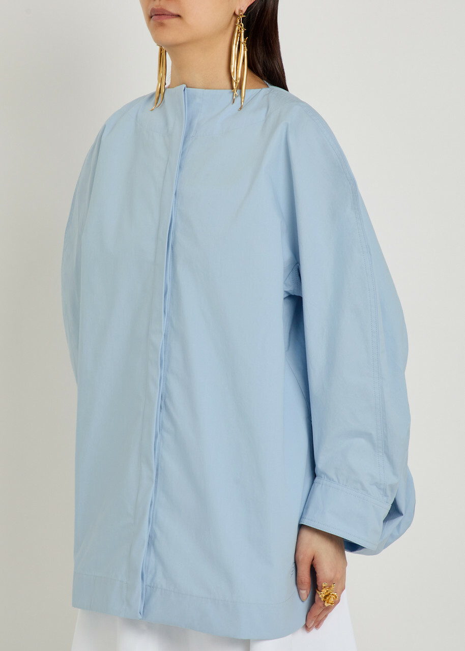 Jacquemus La Chemise Pittore Cotton-poplin Blouse Light Blue