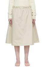 MM6 Maison Margiela Off-White Long Skirt