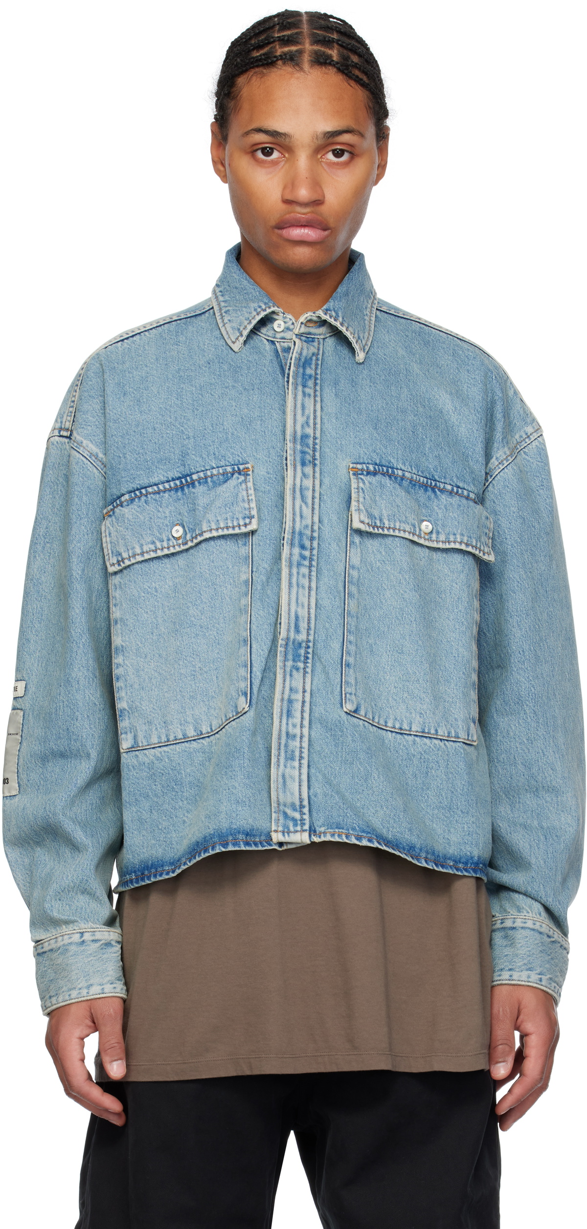 B1ARCHIVE Blue Flap Pocket Denim Shirt