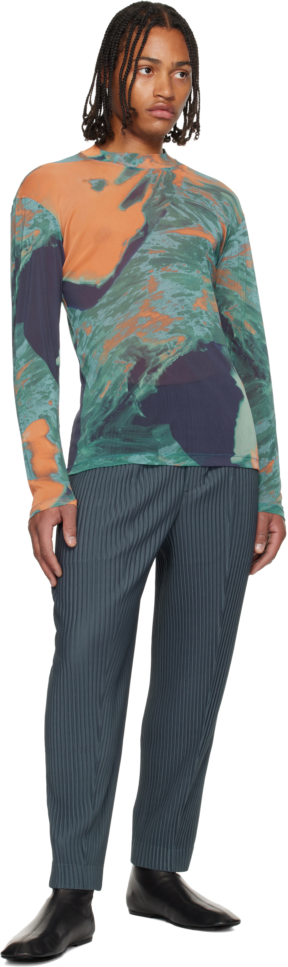 HOMME PLISSÉ ISSEY MIYAKE Multicolor Agate Sheer T-shirt Homme