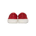 Vans Red Engineered Garments Edition Embossed Checkerboard Classic Slip-On Sneakers