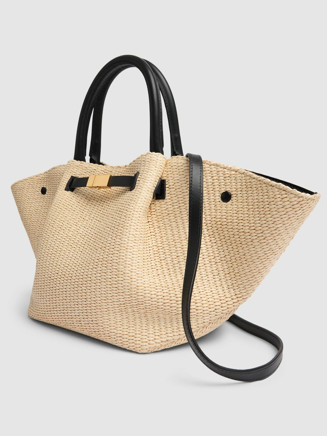 DEMELLIER Midi New York Raffia Tote Bag