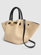 DEMELLIER Midi New York Raffia Tote Bag