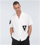 Valentino Embroidered cotton bowling shirt