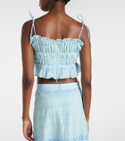 Melissa Odabash Freya broderie anglaise cotton crop top