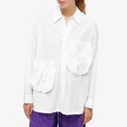 The Open Product Women's Patch Pocket Shirt in White