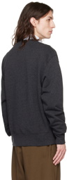 AMI Paris Gray Patch Sweatshirt