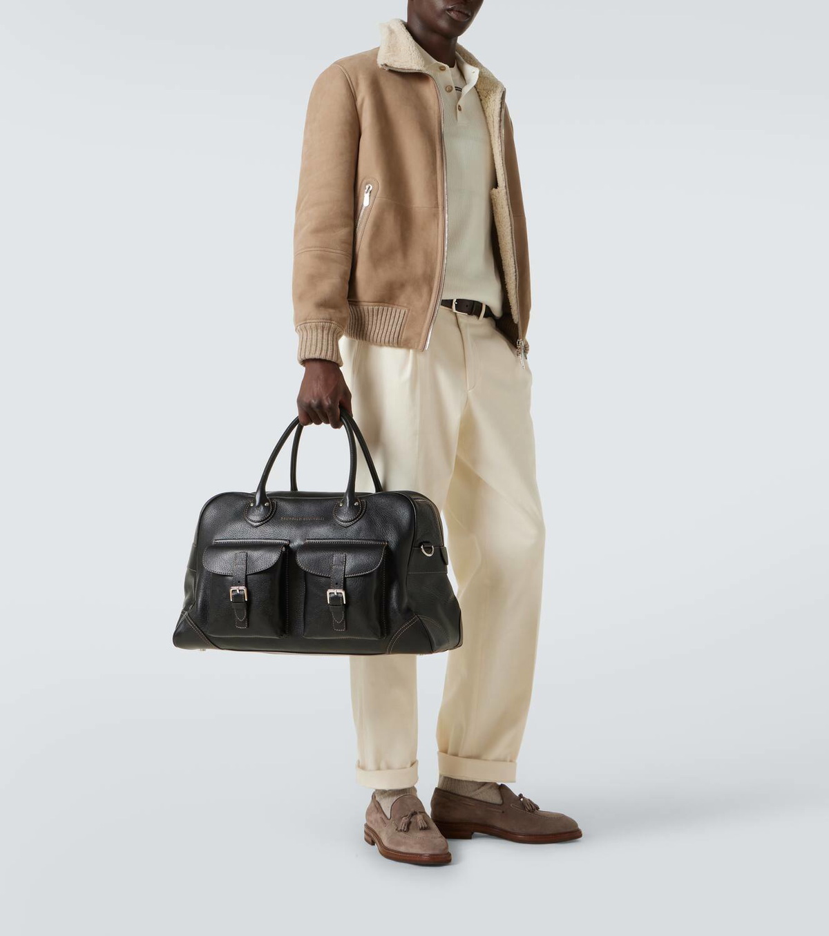 Brunello Cucinelli Leather duffel bag