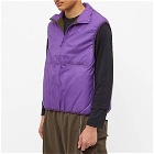 DAIWA Men's Tech Reversible Pullover Puff Vest in Purple