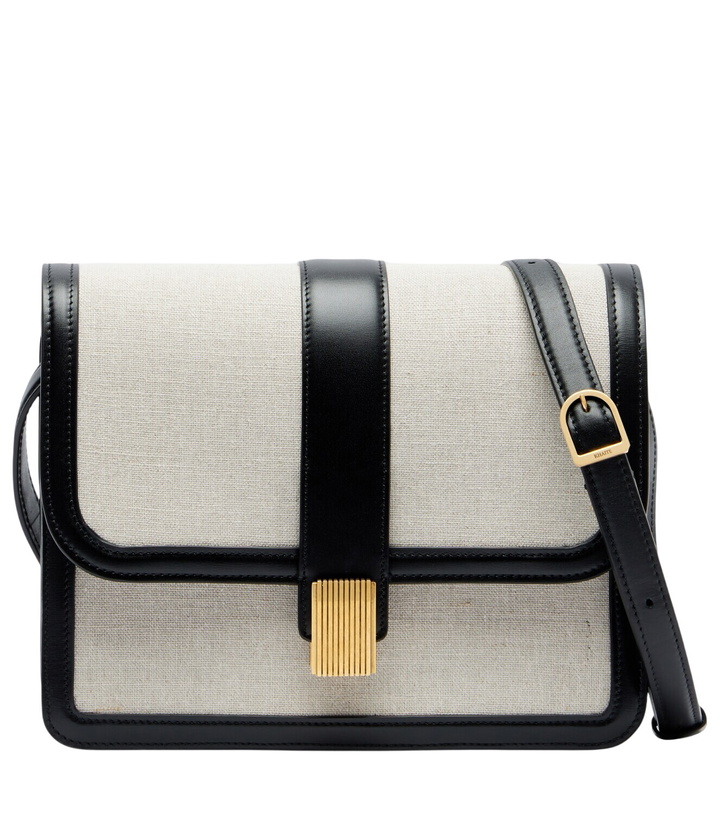 Photo: Khaite Blake leather-trimmed canvas crossbody bag