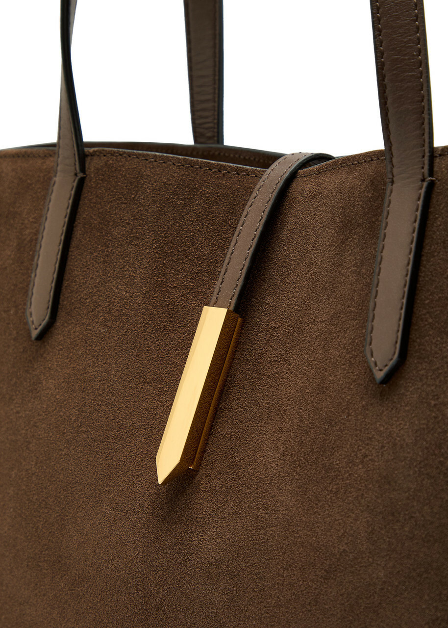 Demellier The Tokyo Suede Tote - Dark Brown - One Size