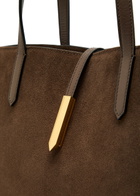 Demellier The Tokyo Suede Tote - Dark Brown - One Size