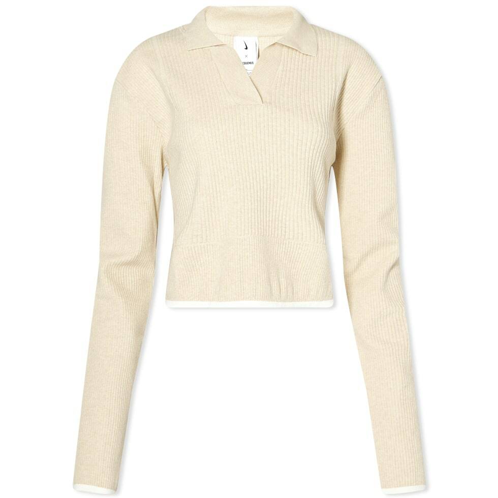 Nike Women's x Jacquemus Polo Top in Pearl White Nike