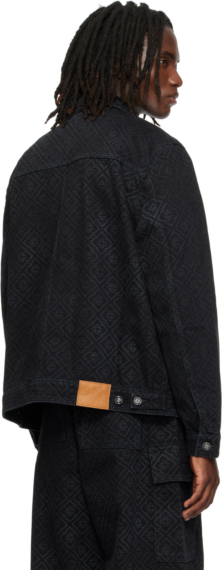 Casablanca Black Monogram Denim Jacket