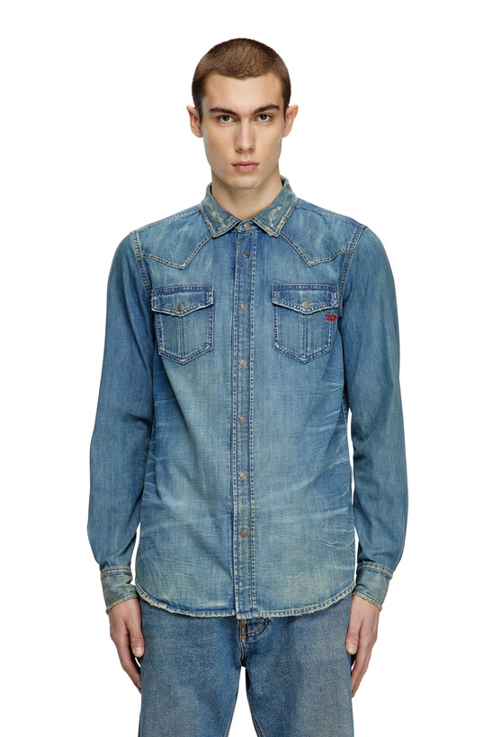 Photo: Diesel Denim overshirt - Denim Shirts Mens in Blue