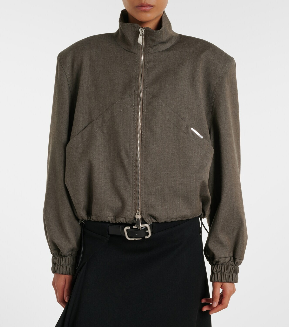 The Attico Virgin wool-blend bomber jacket