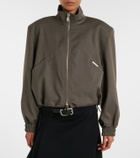 The Attico Virgin wool-blend bomber jacket