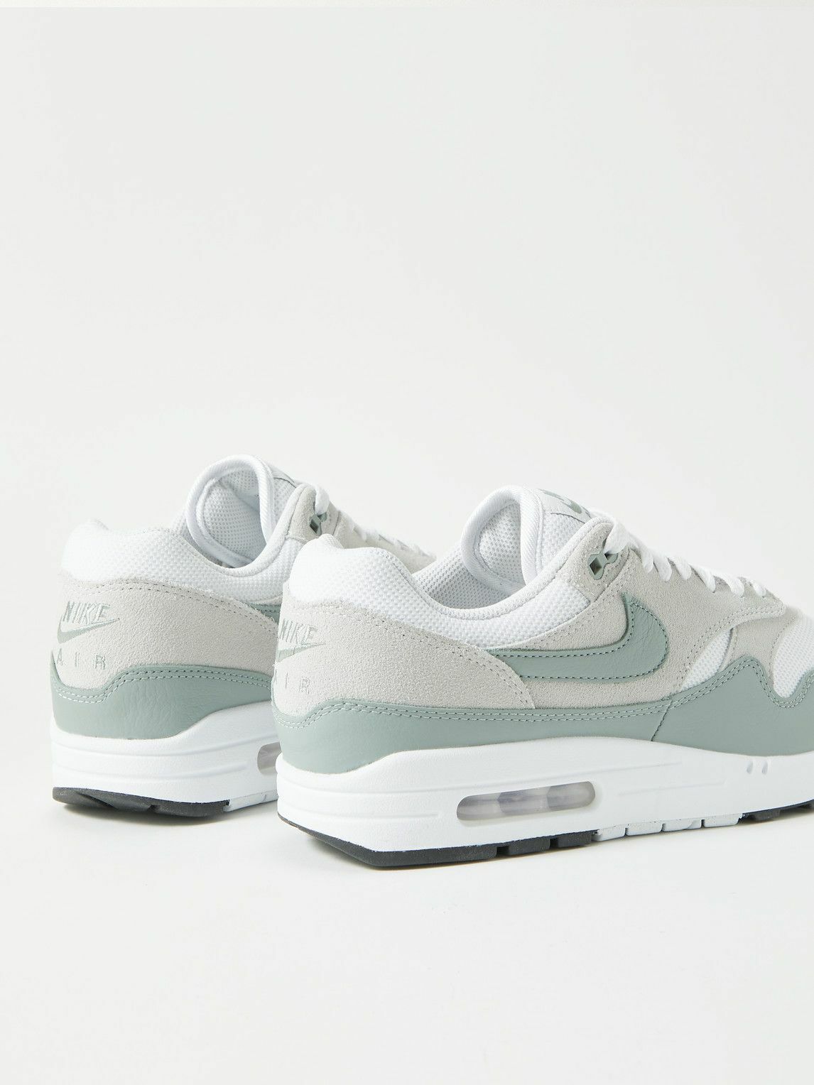 Nike - Air Max 1 SC Suede, Mesh and Leather Sneakers - Gray Nike display picture 3