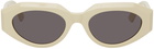 Bottega Veneta Beige Facet Sunglasses