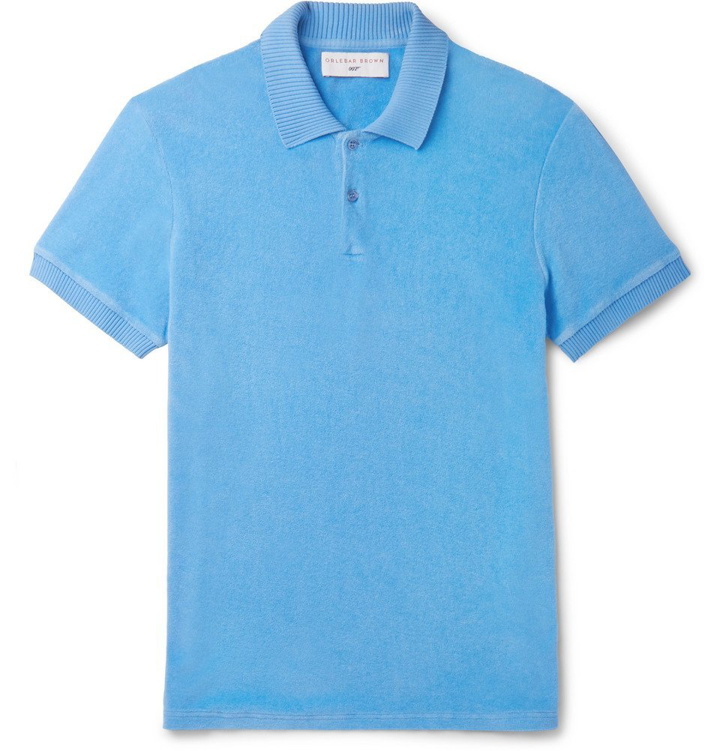 Photo: Orlebar Brown - 007 Dr No Cotton-Terry Polo Shirt - Blue