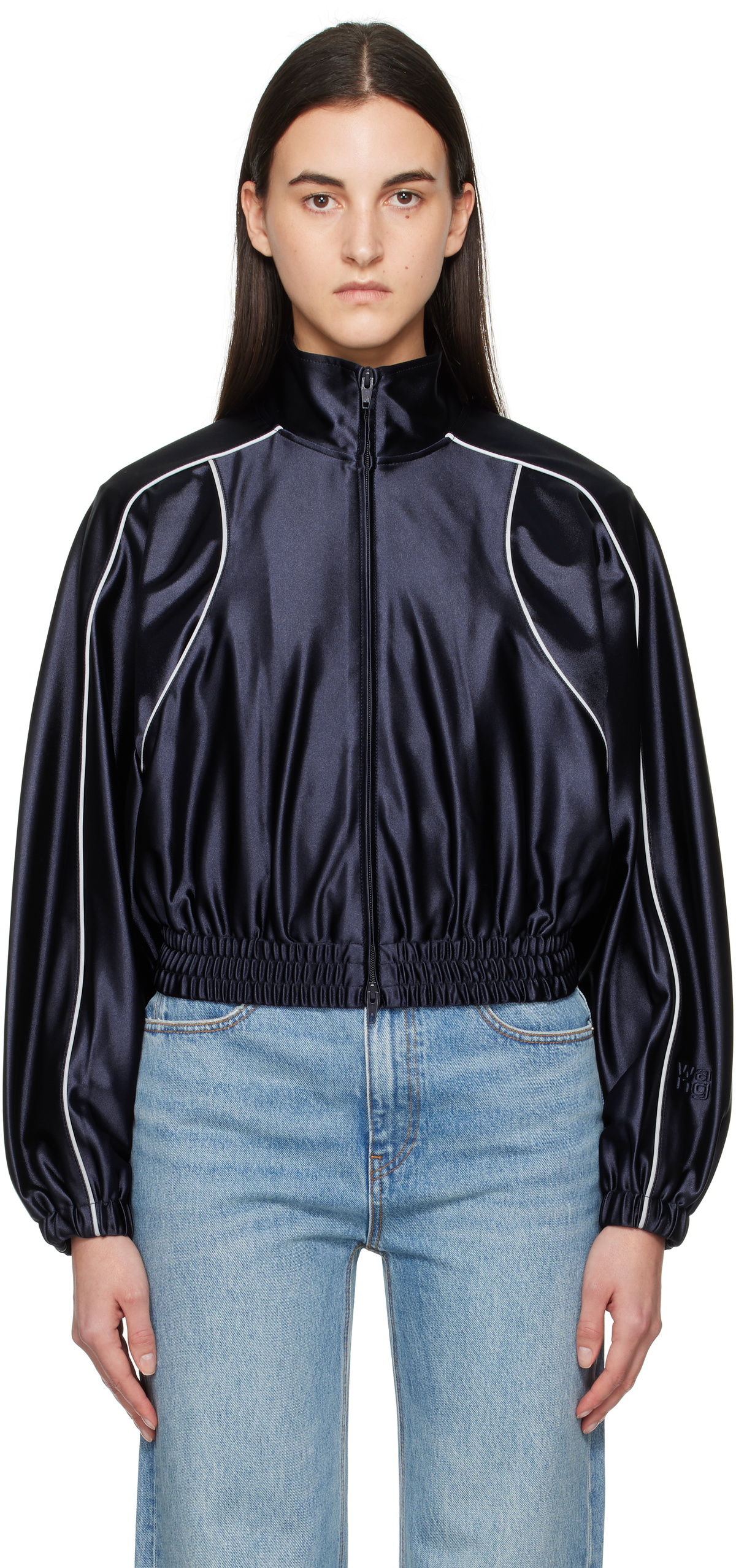alexanderwang.t Navy Deconstructed Track Jacket alexanderwang.t