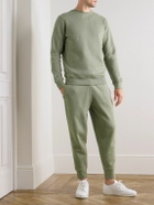 Kingsman - Tapered Logo-Embroidered Cotton and Cashmere-Blend Jersey Sweatpants - Green